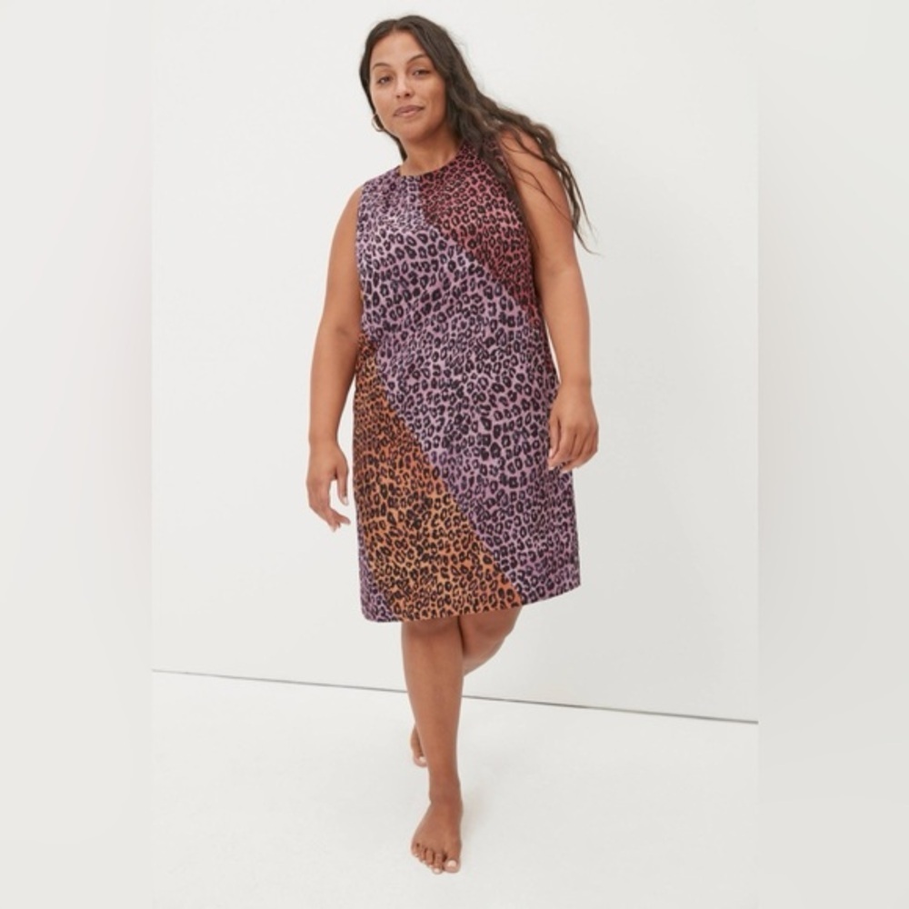 Maeve by Anthropologie | Wynn Dress Purple Leopard Print, Size Small